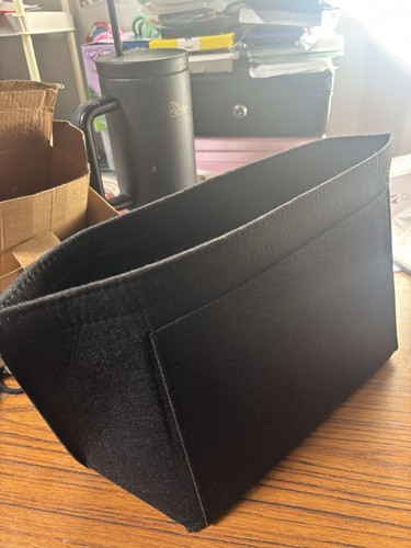 Black felt handbag organiser - black,