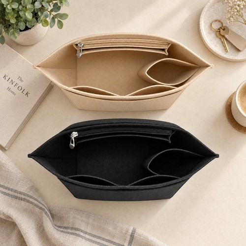 Multi pocket felt handbag - pocket,