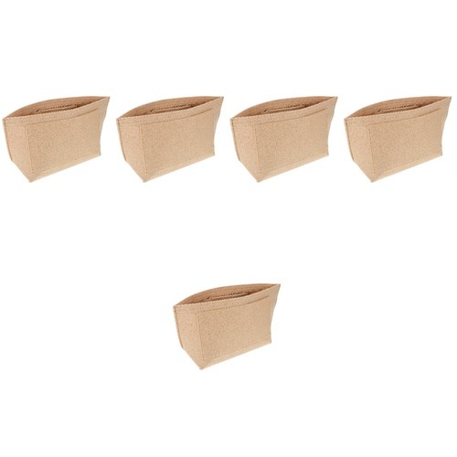 Beige felt tote bag organizer - beige,