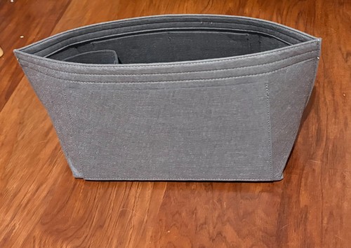 Grey felt handbag - handbag, organizer